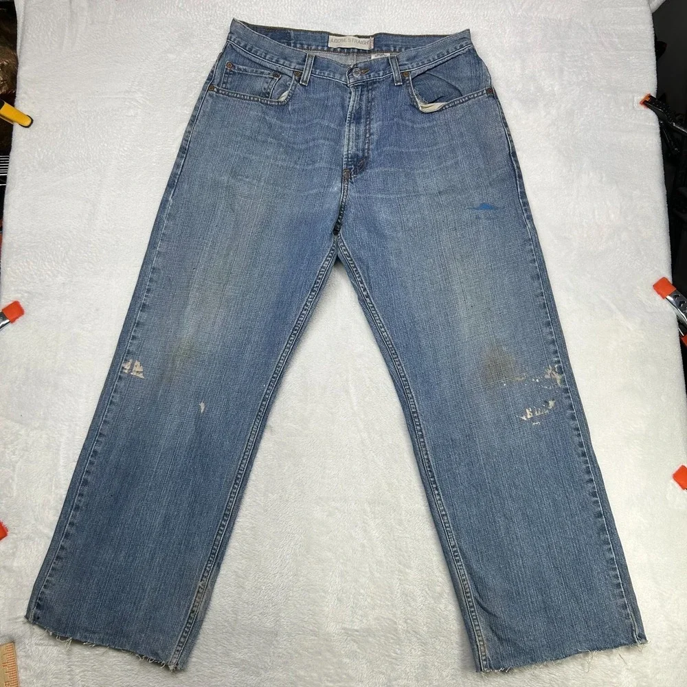 Levi's 569 Loose Straight‎ Jeans Men's Blue Denim Classic Straight - 32X28.5